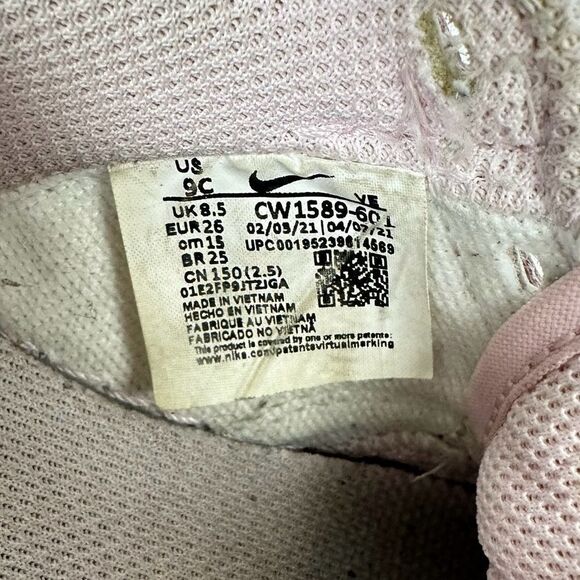 Nike Dunk Low Toddler 9C Pink Foam Red White Sneaker Shoes - Picture 7 of 7